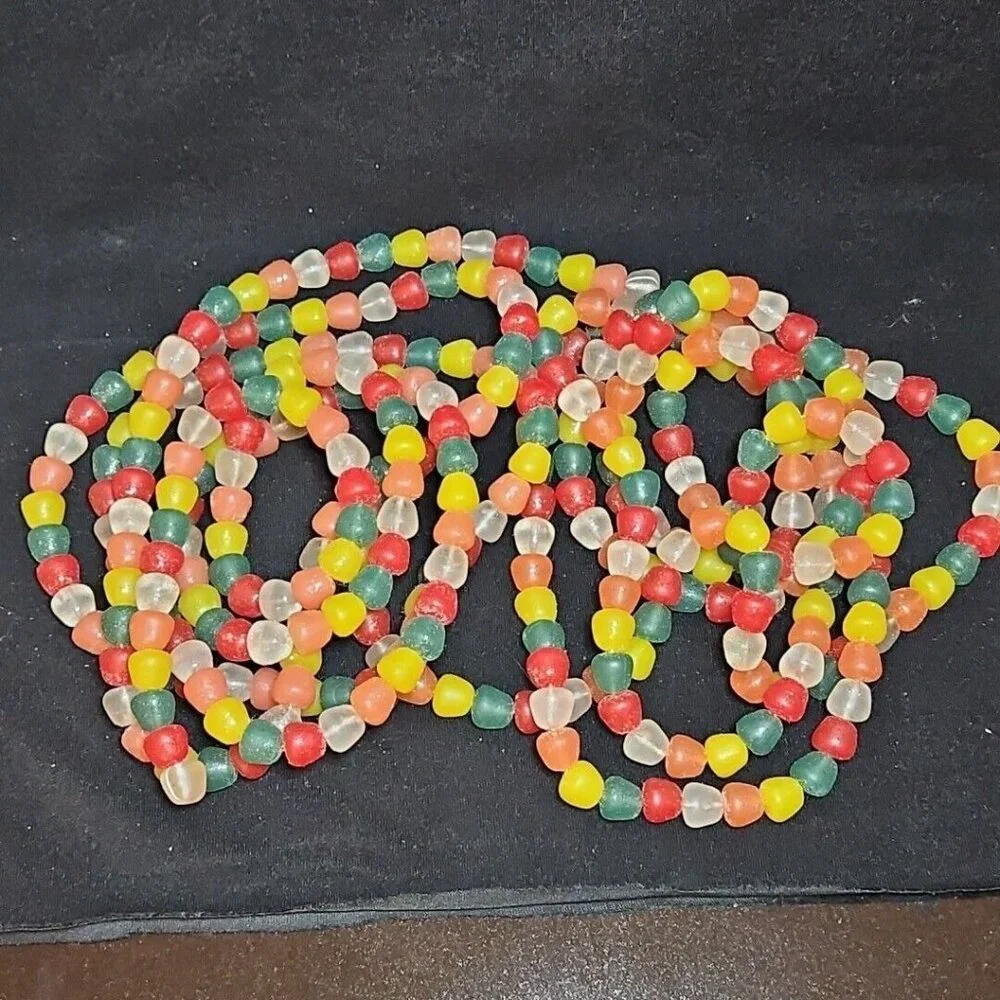 LeMax Sugar N Spice Gumdrop Garland Lot Christmas Tree Decorations Sugared Candy
